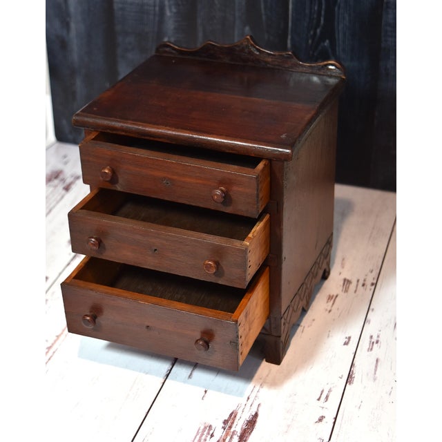 Vintage Miniature East Lake Style Chest of Drawers Jewelry Dolls For Sale - Image 13 of 17