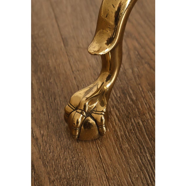 Federal Style Pair Of Brass Andirons For Sale - Image 15 of 18