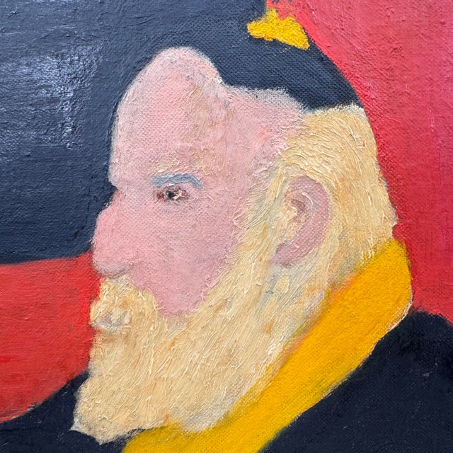 1950s Vintage Original Expressionist Oil Painting For Sale - Image 5 of 12