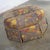 Marvelous vintage Traditional large sized ottoman composed of an octagon frame with straight cylindrical wood legs...