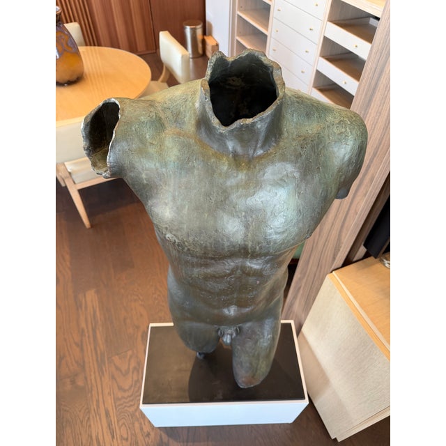 1950s Bronze Torso Sculpture. For Sale In Miami - Image 6 of 8