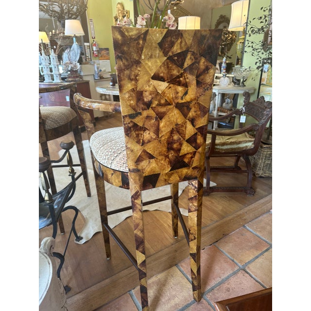 Shell 1980s Lacquered Coconut Shell Bar Stools, Set of 3 For Sale - Image 7 of 16