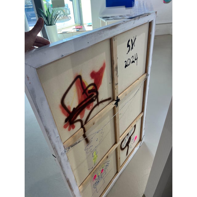 Scott Harper Mixed Media Painting titled "Warm" 37 x 49 2023 For Sale - Image 4 of 8