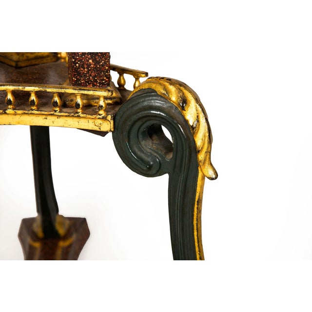 Regency Style Gilt and Faux Porphyry Iron Athenienne Jardinierre Plant Stand For Sale - Image 13 of 18