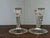 Mid-Century Modern Vintage Pressed‑Glass Candlesticks With Etched Leaf Bases — Pair For Sale - Image 3 of 12