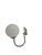 Silver Art Deco Wall Lamp, Poland, 1950s For Sale - Image 8 of 11