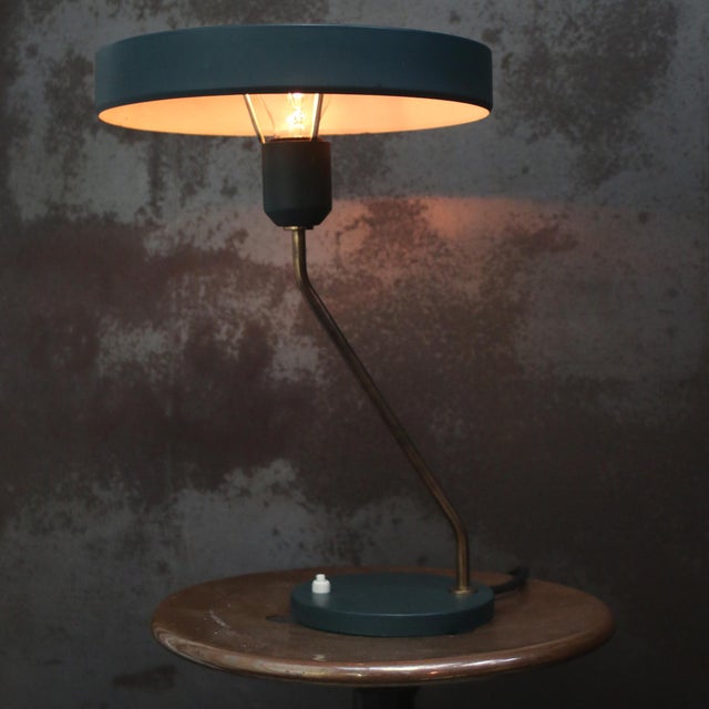 Green Mid-Century Dutch Desk Lamp Romeo by Louis Kalff for Philips, 1950s For Sale - Image 8 of 11