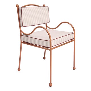Panarea Armchair in Red and White Upholstery by Ceraudo For Sale