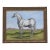 White Horse With Landscape English Traditional Realism Sport Gray, Green, Blue Original Oil Painging by Cleo Plowden For Sale