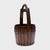 Finely crafted of elmwood and brass, this lovely wooden bucket is a 19th-century Chinese water pail used for drawing up...