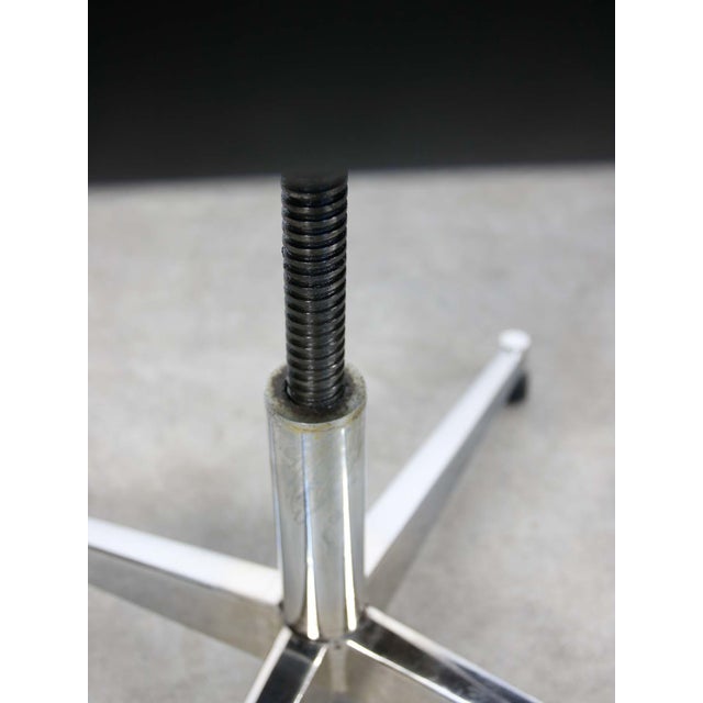 Vintage Italian Black Leatherette and Chrome Swivel Chair, 1970s For Sale - Image 15 of 18