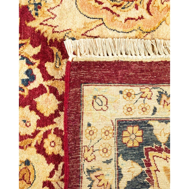 2000 - 2009 Mogul, One-of-a-Kind Hand-Knotted Area Rug in Orange, 8' 1" x 10' 3" For Sale - Image 5 of 8