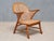 Vintage Armchair in Cherry Wood and Cane and Bouclé by Frits Schlegel, Denmark, 1940s For Sale - Image 12 of 15