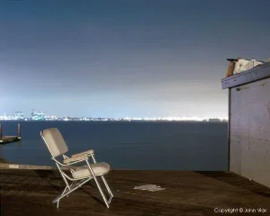 Contemporary Night Photograph "Padded Chair" by John Vias