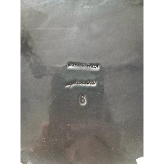 Dark Grey / Green Lacquered Ceramic Vase with Pure Gold Pearls, Italy, 1950s For Sale - Image 10 of 11