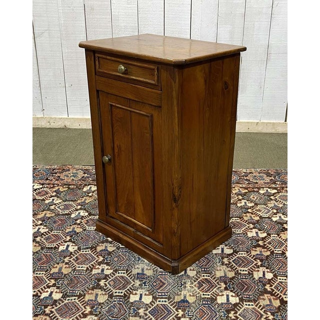 Early 20th Century Chestnut Bedside Table, 1890s For Sale - Image 9 of 12