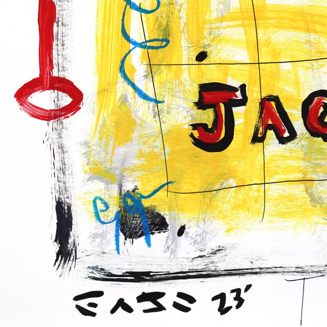 2020s Jackrabbit Jam - Original Whimsical Pop Street Art Acrylic Painting on Thick Poster Board by Gary John For Sale - Image 5 of 6