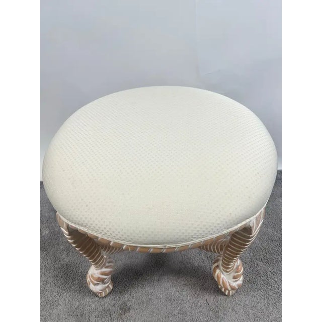 2000 - 2009 French Napoleon III Style Faux Rope Stool or Ottoman by Cugini Lanzani For Sale - Image 5 of 10