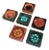 German Ceramic Ashtray Set in the style of Scheurich, 1960s, Set of 6 For Sale