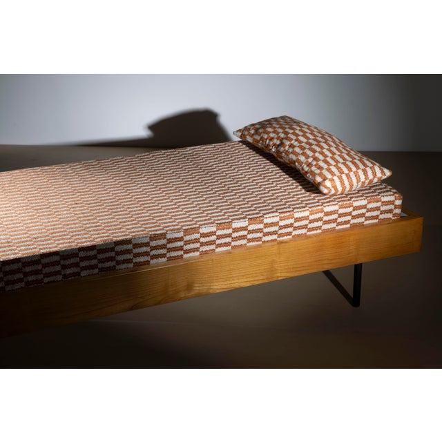 Mid-Century Modern Mid-Century Modern Daybed in Beech and Metal, Italy, 1950s For Sale - Image 3 of 10
