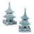 Pagoda Celadon Objects, Short - Set of 2 For Sale