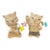 Vintage Uctci Japan Cat Flower Holders - A Pair For Sale