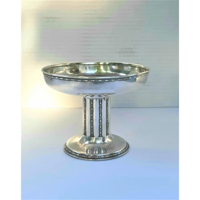 Metal Art Nouveau Wilhelm Binder Wtb German 800 Silver Footed Bowl For Sale - Image 7 of 7