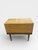 Mid-Century Bedside Table with Drawers in Maple Veneer with Brass Handles and Glass Top, Germany, 1950s-1960s For Sale - Image 8 of 9