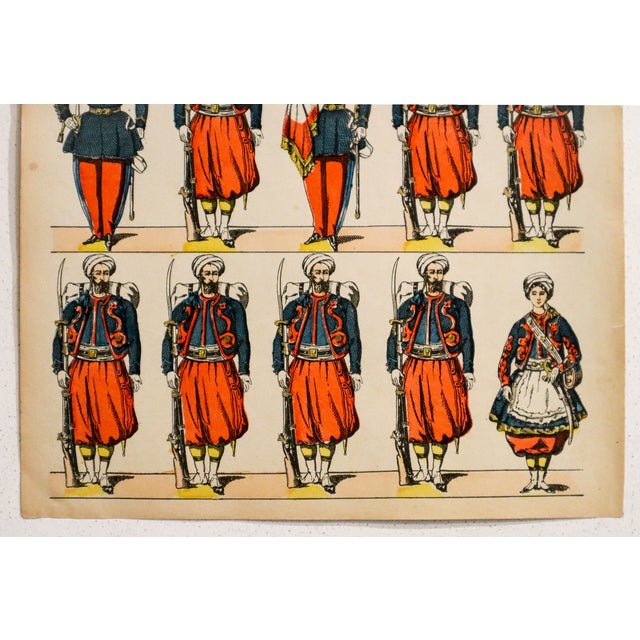 French 1880s - 1890s French Military Print - Imagerie d'Épinal #66 - Zouaves For Sale - Image 3 of 3