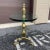 Late 20th Century Custom Made Virginia Metalcrafters Traditional Chippendale Solid Brass & Glass Oval Andiron Coffee Table For Sale - Image 5 of 12