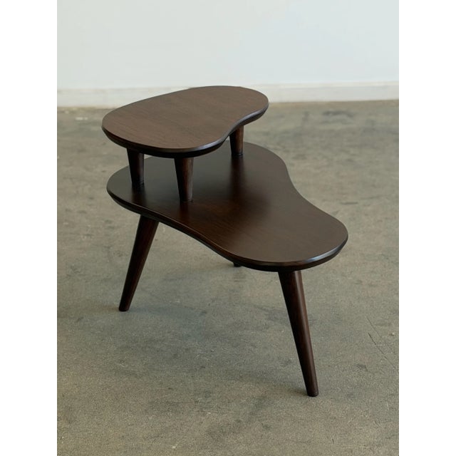 1970s Vintage Oak Two-Tier Side Table For Sale - Image 5 of 9