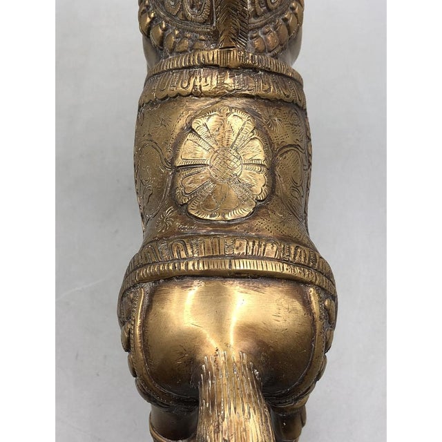 Vintage Handmade Brass Horse Statue, 1960s For Sale - Image 6 of 16