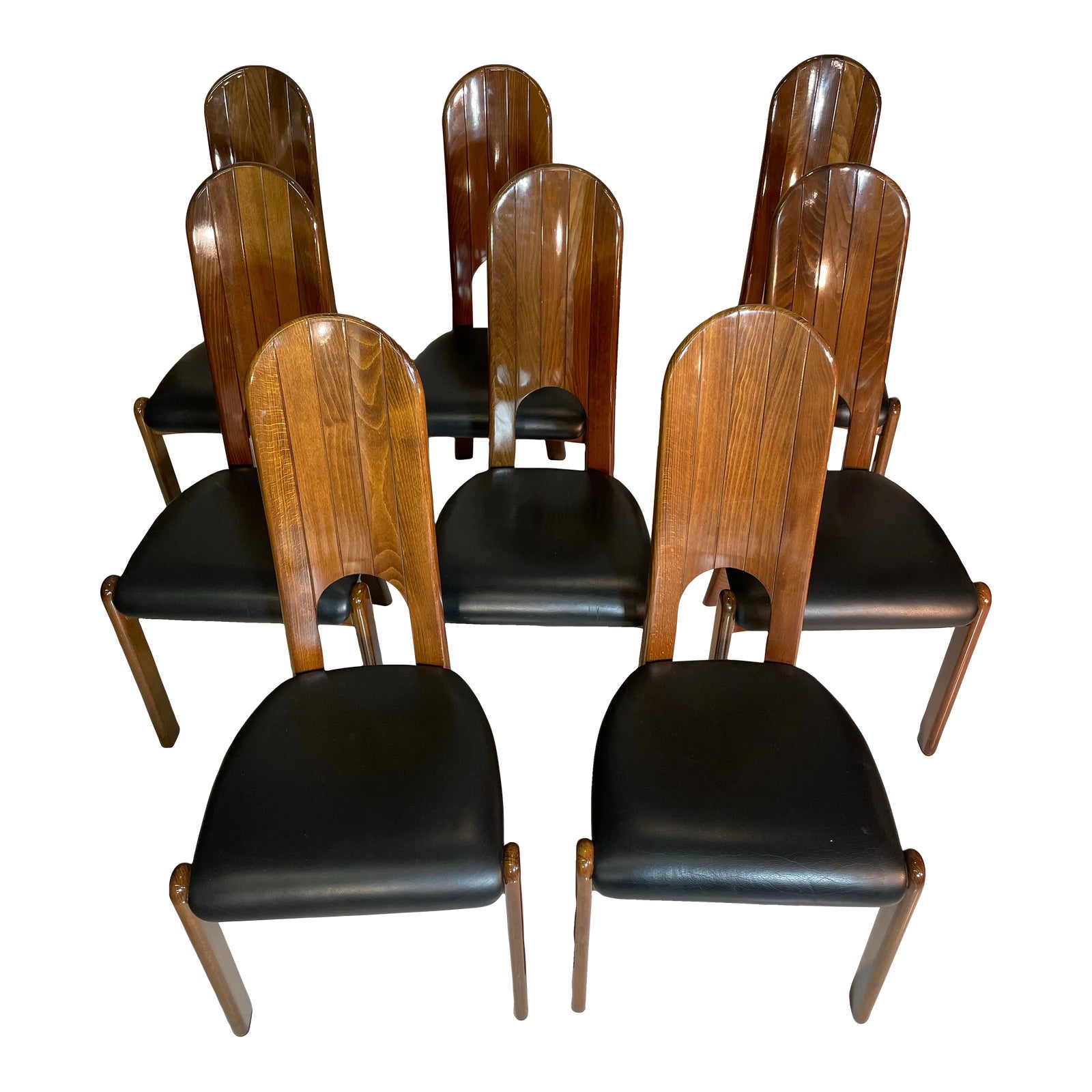 Image showcasing Mid 20th Century Vintage Art Deco Chairs- Set of 8 | Chairish