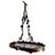 French Wrought Iron Pot Rack With Grapevine Design, Distressed Finish For Sale - Image 3 of 10