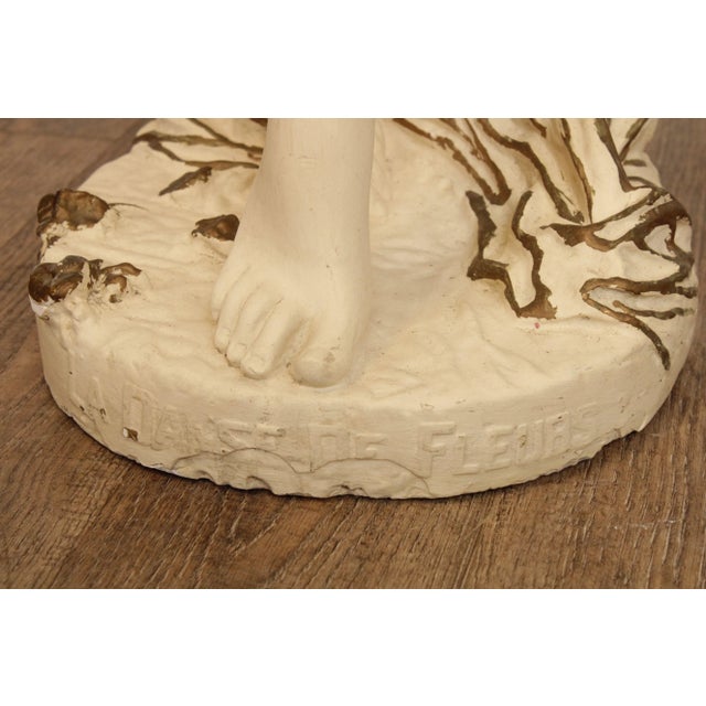 Mid 20th Century Vintage French 'La Danse de Fleurs' Life-Size Figural Plaster Statue For Sale - Image 5 of 13