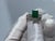 3.5 Carat Emerald Cut Emerald and 0.5 Carat Diamond Ring 14 Karat White Gold For Sale In New York - Image 6 of 18
