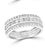 Metal 1.5 Carat Diamond Half Eternity Band 14 Karat White Gold 3-Row Band For Sale - Image 7 of 18