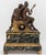 French Empire Patinated & Gilt Bronze Apollo & Diana Figural Mantel Clock, Verde Antico Marble, C. 1830 For Sale - Image 9 of 10