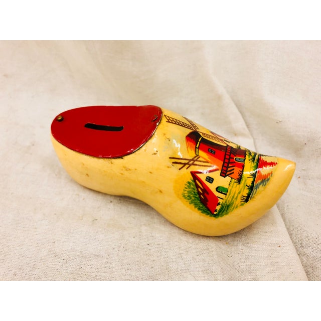 Vintage Wooden Dutch Clog Piggy Bank Chairish