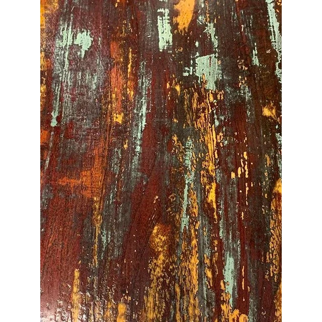 Chinese 1960's Asian Vintage Distressed Grayish Blue Cabinet For Sale - Image 3 of 6