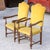 Armchairs in Carved Wood and Yellow Velvet, 1980s, Set of 2 For Sale - Image 16 of 18