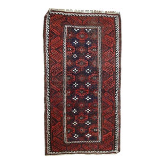 1920s Handmade Afghan Baluch Rug For Sale