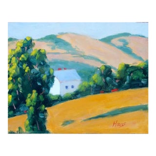 Modern California Golden Hills Oil Landscape For Sale