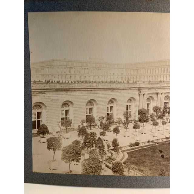 Wonderful 19th century French photograph of Versailles, home of Louis XIV. Photograph shows the mansion, gardens, and the...