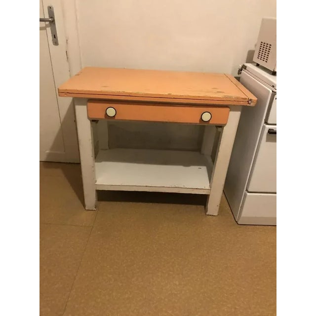 Vintage Hungarian Wood Kitchen Table For Sale - Image 6 of 11