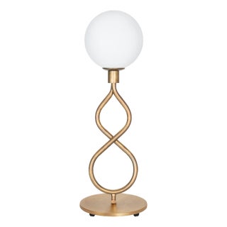 Fire Globe Raw Brass Table Lamp by Lisa Hilland for Konsthantverk Tyringe For Sale