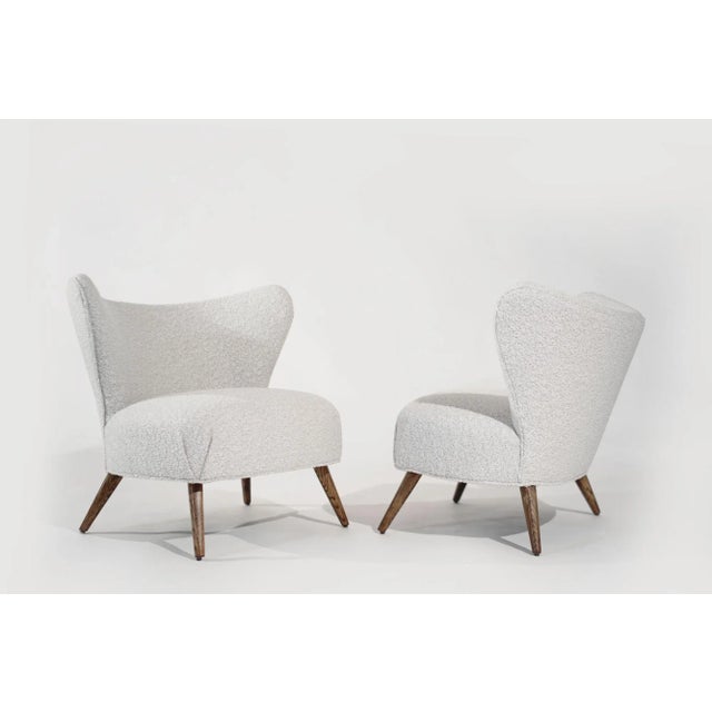 Scandinavian Modern Wingback Lounges, Denmark, C. 1950s - a Pair For Sale In New York - Image 6 of 12