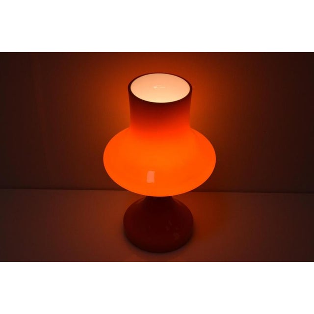 Gold Large Glass Table Lamp attributed to Stepan Tabery for Opp Jihlava, 1970s For Sale - Image 8 of 12