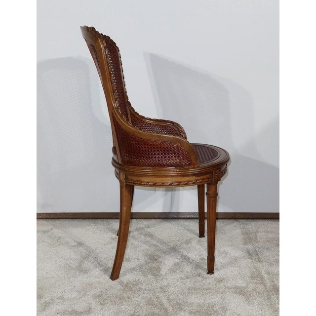 Louis XVI Style Office Armchair in Beech, 1900s For Sale - Image 4 of 18