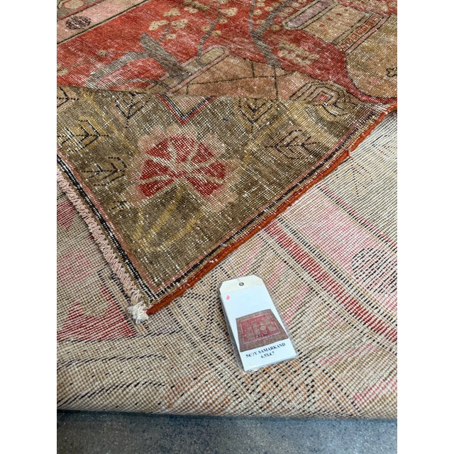 Antique 1900s Samarkand Rug With Floral Motifs For Sale In Los Angeles - Image 6 of 6